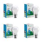 SYSKA 12W LED Bulb with Energy Saving, No Mercury, Life Span up to 50000 Hrs- White (Pack of 4)